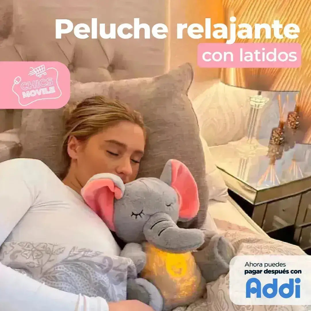 Peluche Relajante con Latidos 🐘 🧸 - Chics Movile