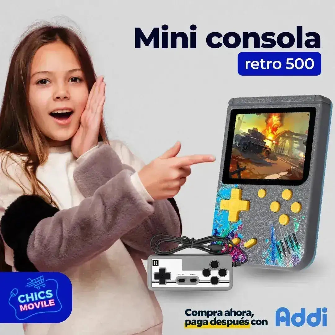 Mini Consola Retro 500 🎮 - Chics Movile