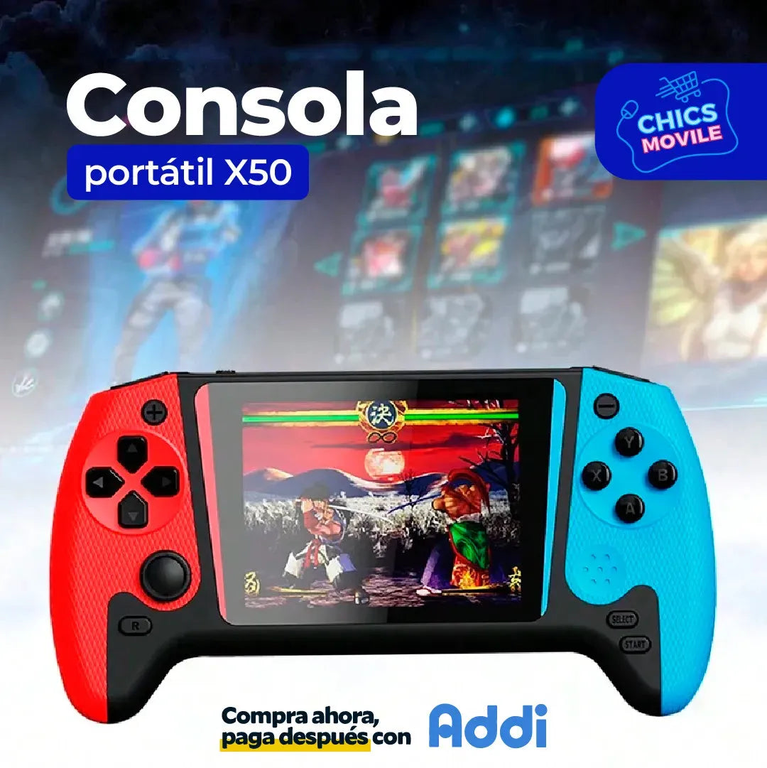 Consola Portátil X50 🎮✨ - Chics Movile
