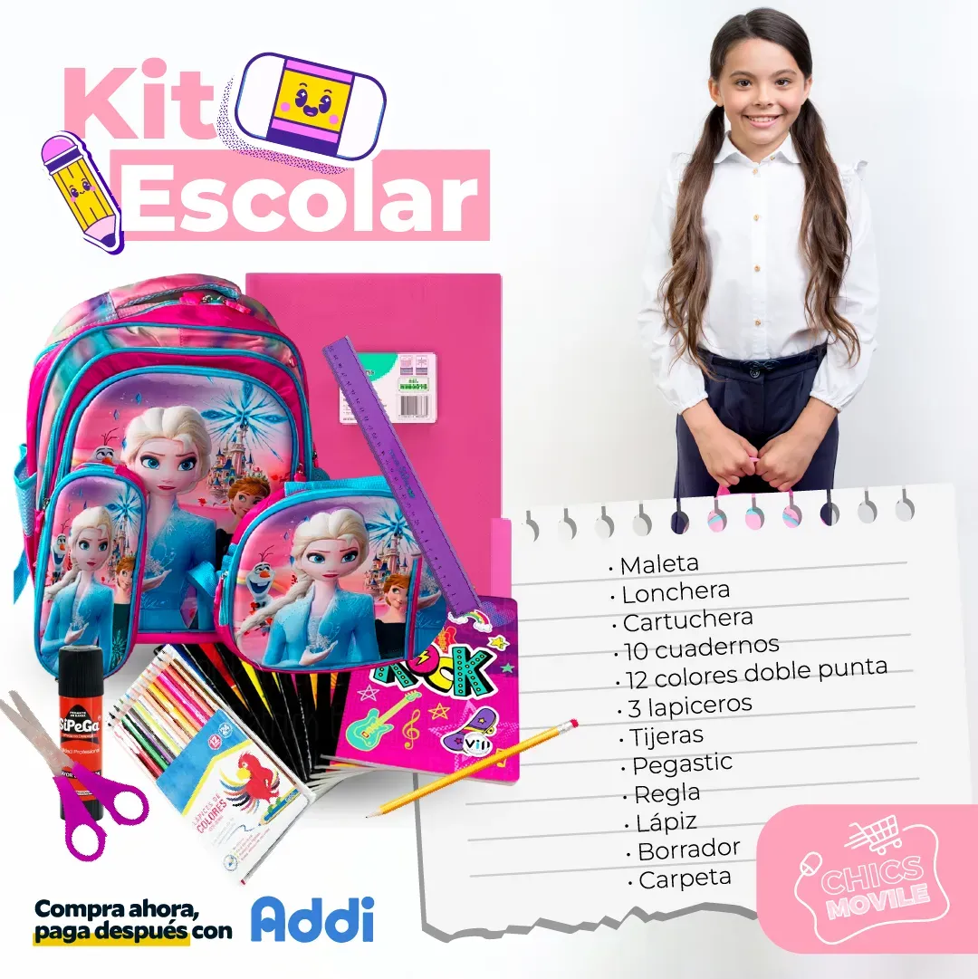 Combo Kit Escolar . Regreso a clases🎒✍️🖋️📔 - Chics Movile