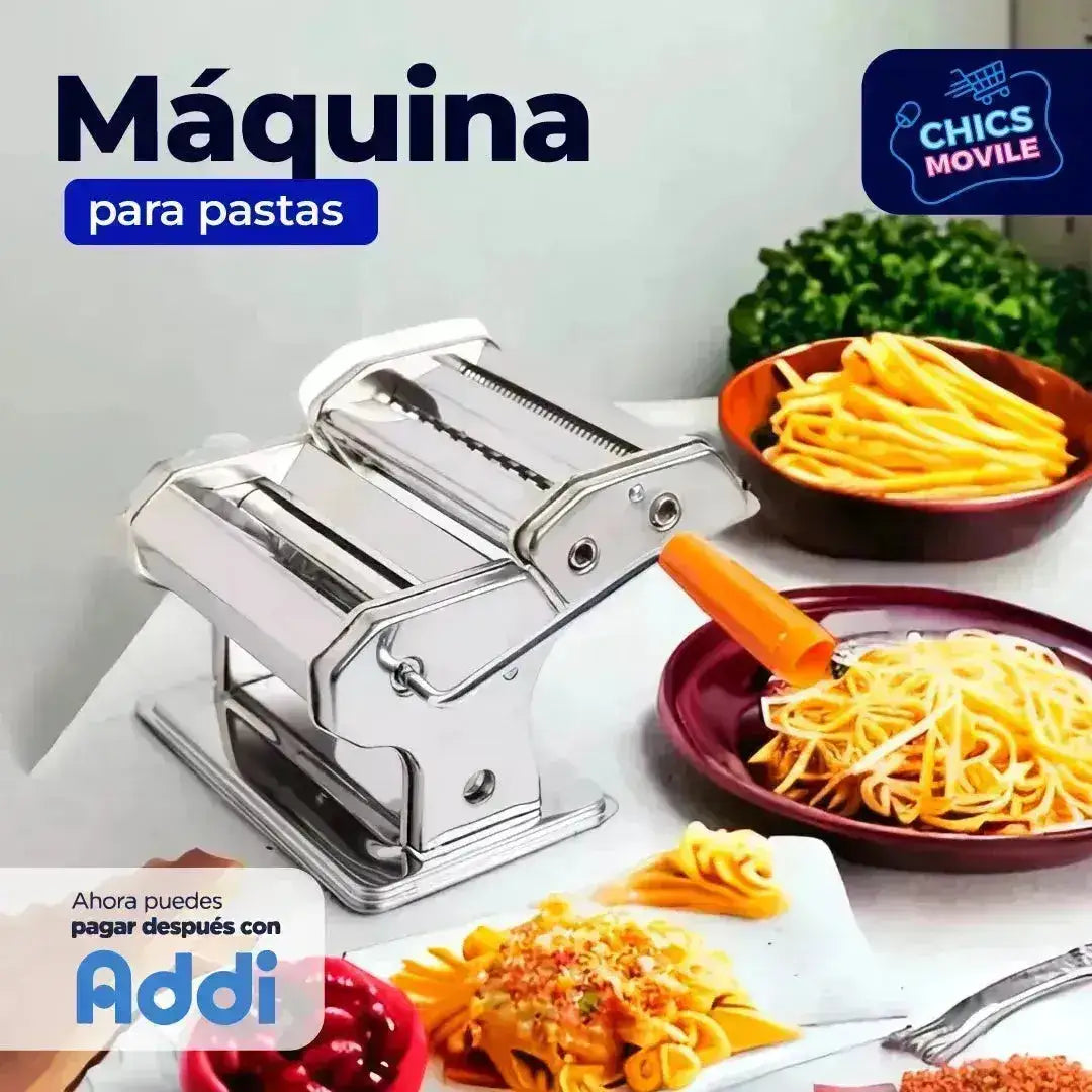 Maquina Hacer Pasta Manual Rollera Spaguetti Ajusta Espesor 🍝👨🏻🍳 - Chics Movile