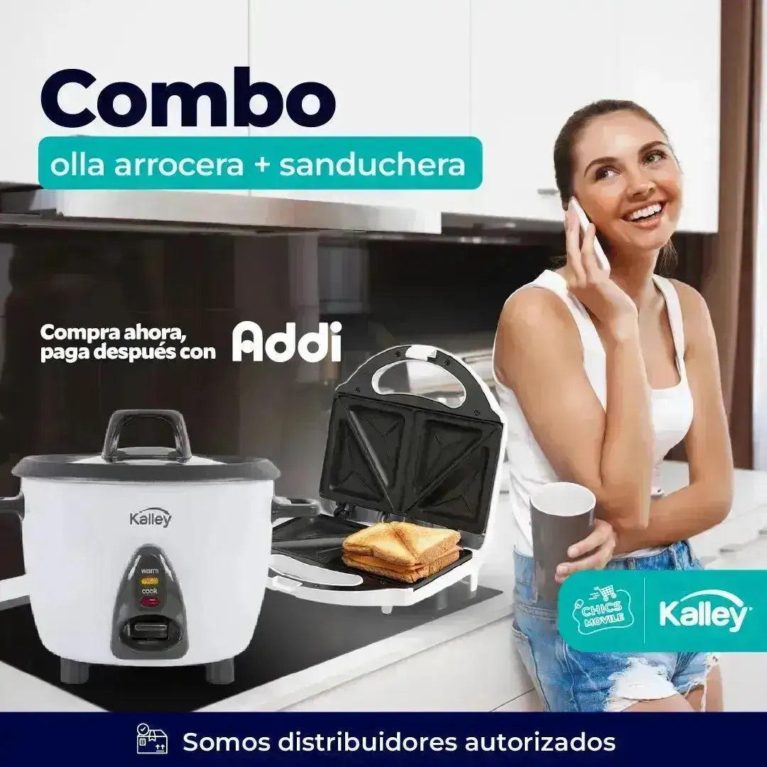 Combo KALLEY Sanduchera + Cafetera ☕🍲 - Chics Movile