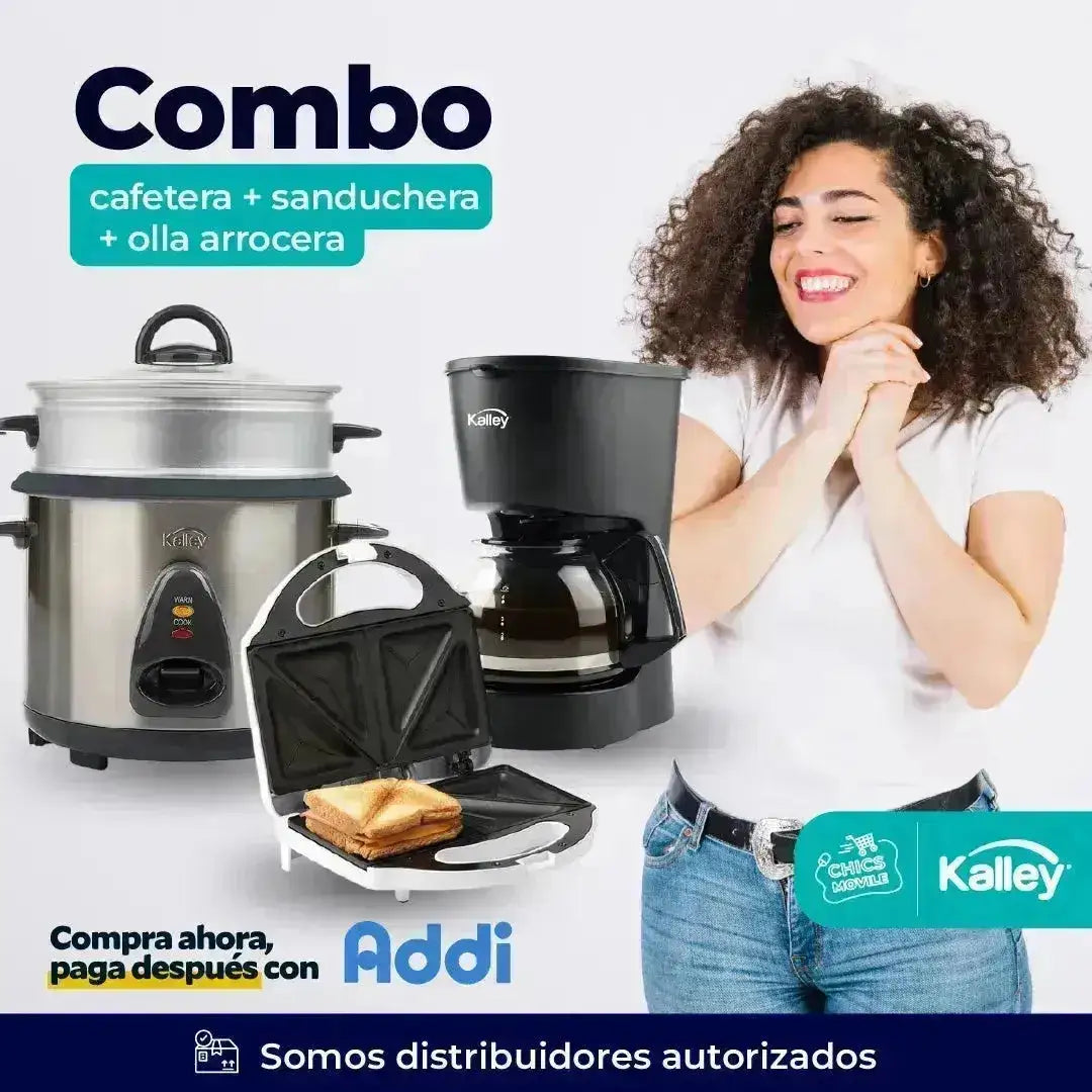 Combo KALLEY Olla Arrocera 10 Tazas + Cafetera+ Sanduchera ☕️🥪🍚 - Chics Movile