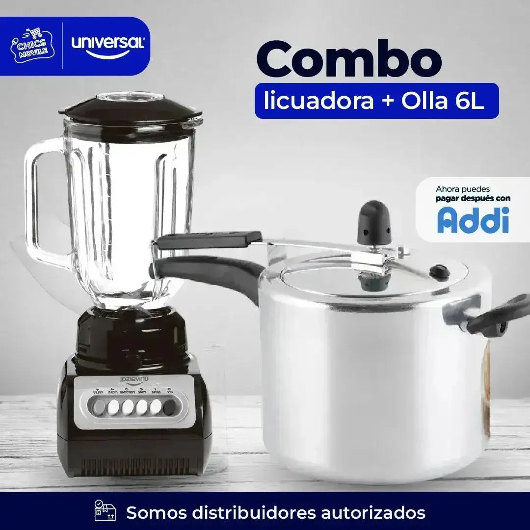 Combo UNIVERSAL Licuadora + Olla Presión 6 Litros 🍲🏠 - Chics Movile
