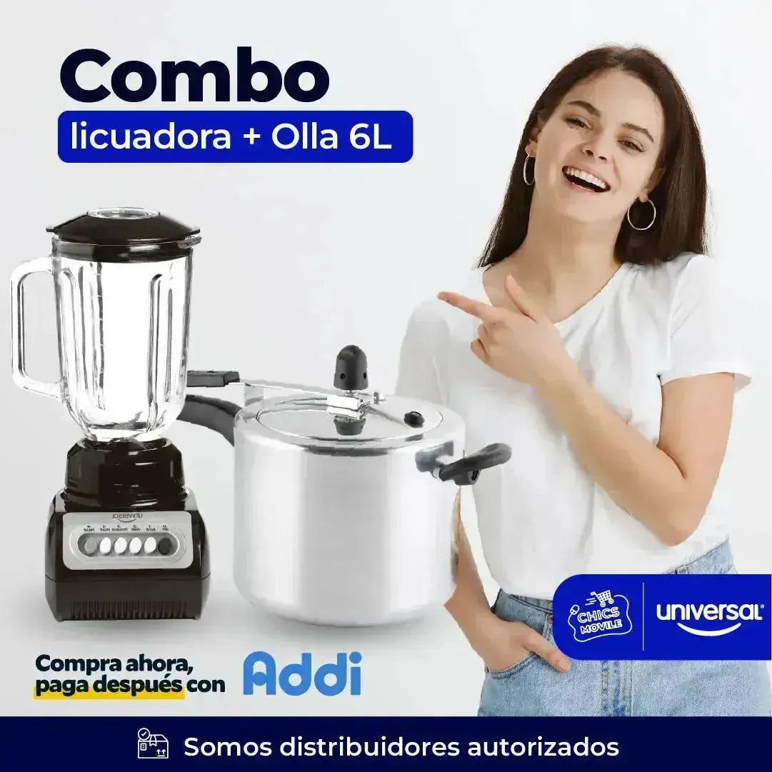Combo UNIVERSAL Licuadora + Olla Presión 6 Litros 🍲🏠 - Chics Movile