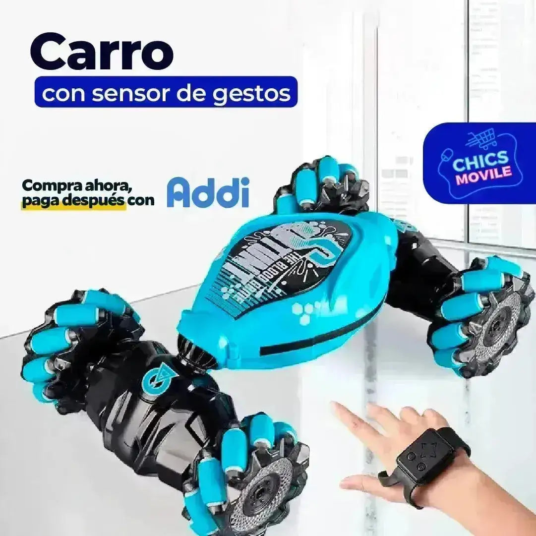 Coche Stunt Control Remoto Reloj Sensor De Gesto Recargable 🚘🖐🏻👋🏻 - Chics Movile
