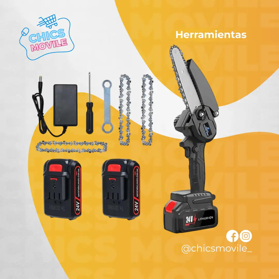 Motosierra Inalámbrica Portátil de 750W