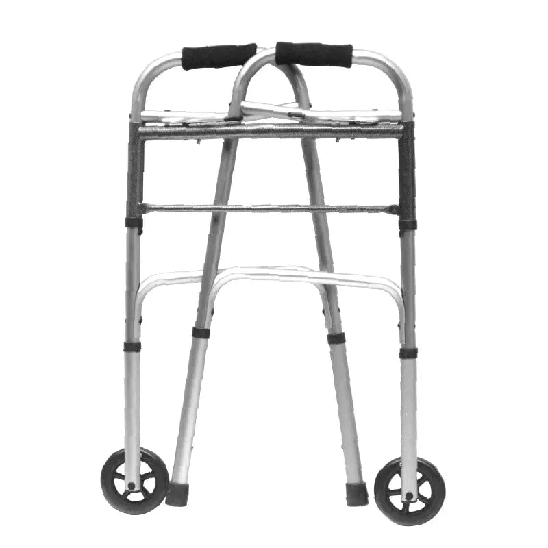 Caminador Con Ruedas de 5" En Aluminio Color Gris Konfort Plus