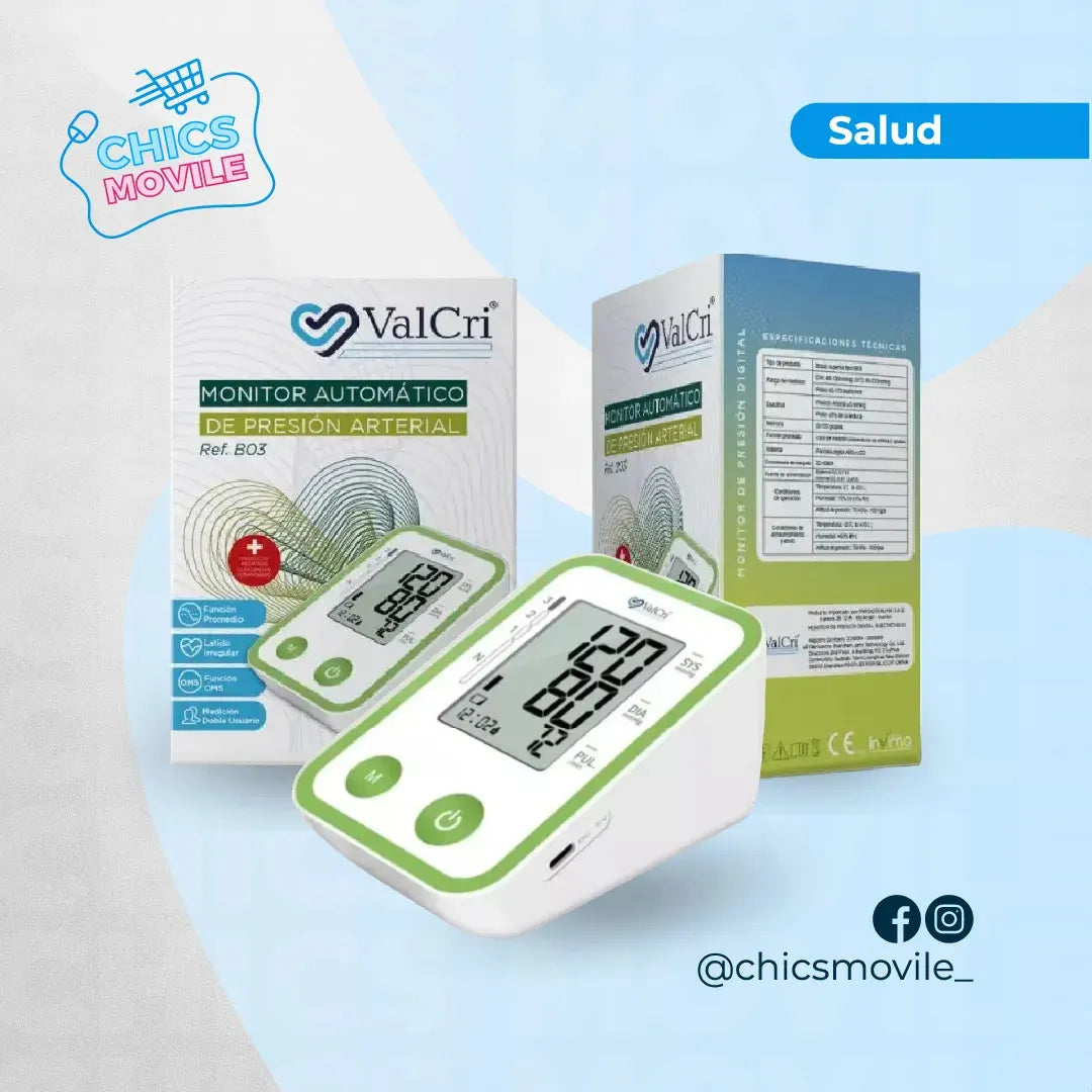 Tensiómetro Digital de Brazo + Cable USB - Chics Movile
