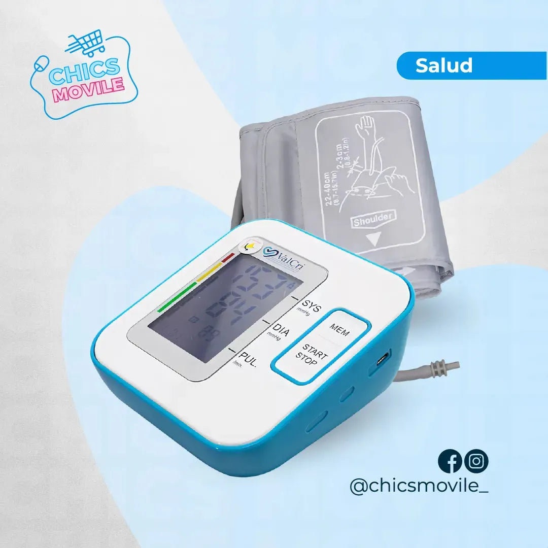 Tensiómetro Digital De brazo Valcri Modelo B07 con altavoz - Chics Movile