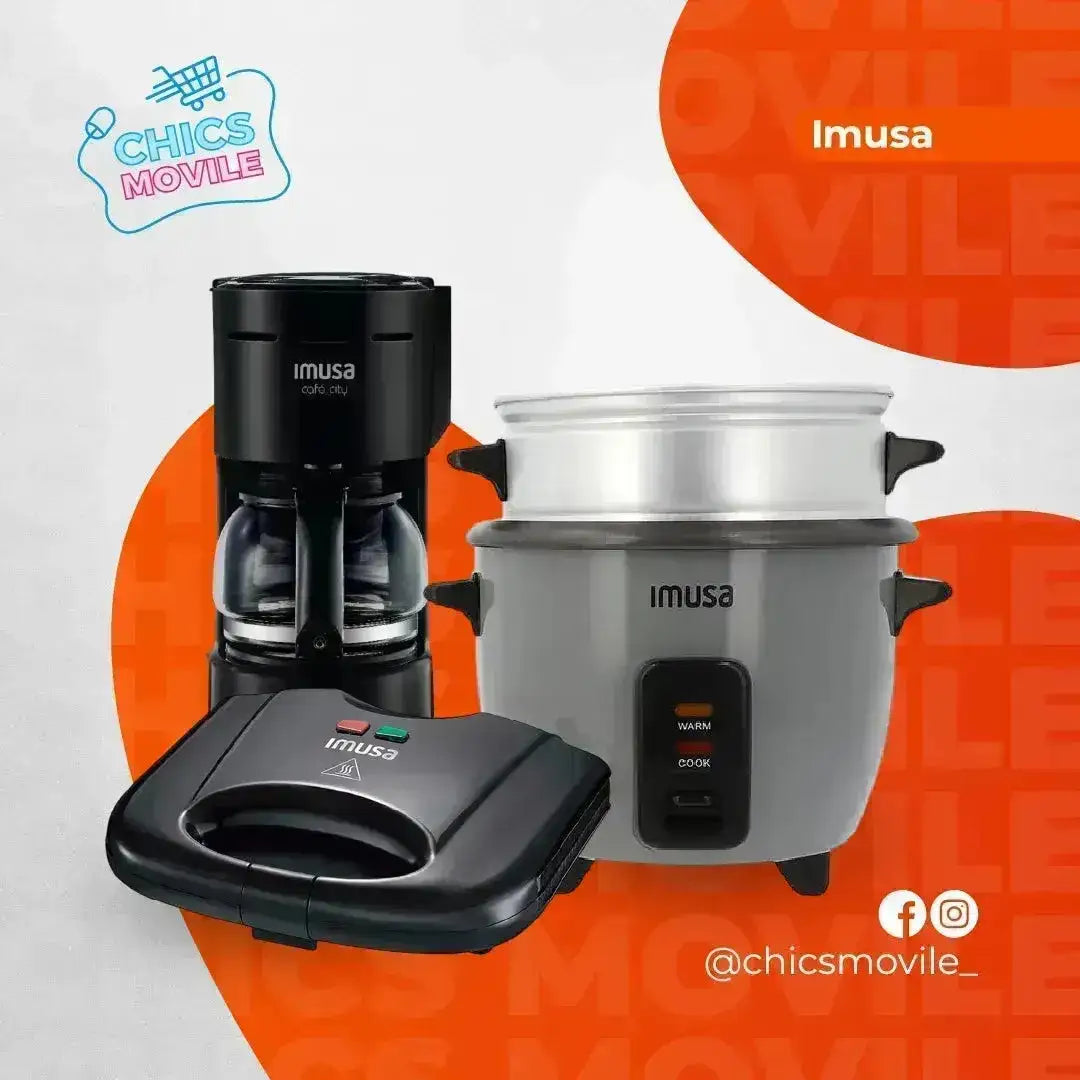 Combo IMUSA Olla Arrocera 5tz + Sanduchera + Cafetera 6tz ☕🍲 - Chics Movile