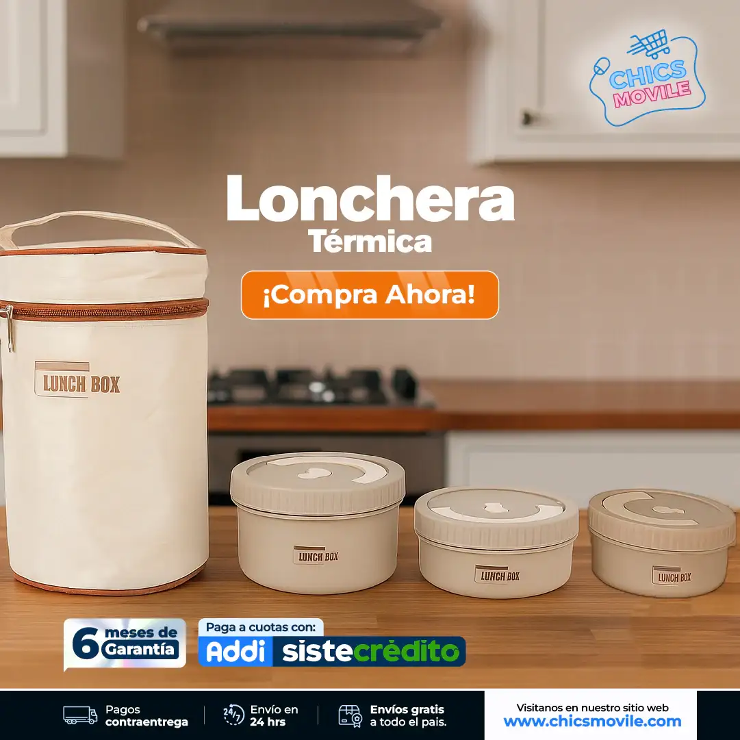 Lonchera Redonda en Acero Inoxidable