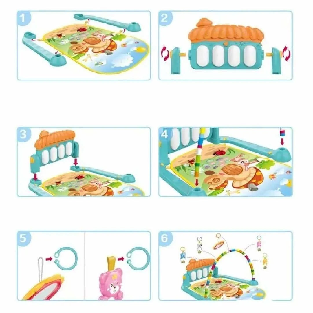 Gimnasio Para Bebé Con Piano Musical + Juego Tapete Didáctico - Chics Movile