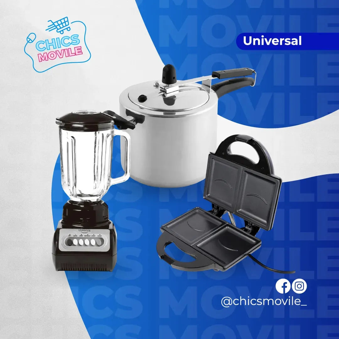 Combo UNIVERSAL Licuadora + Sanduchera + Olla Presión 6 Litros 🍲🏠 - Chics Movile