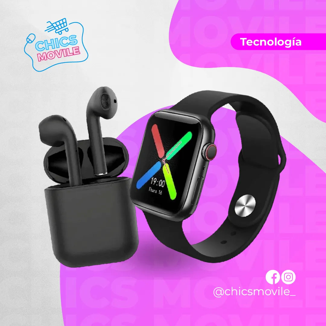 Smartwatch T500 + Inpods 12 + funda - Chics Movile