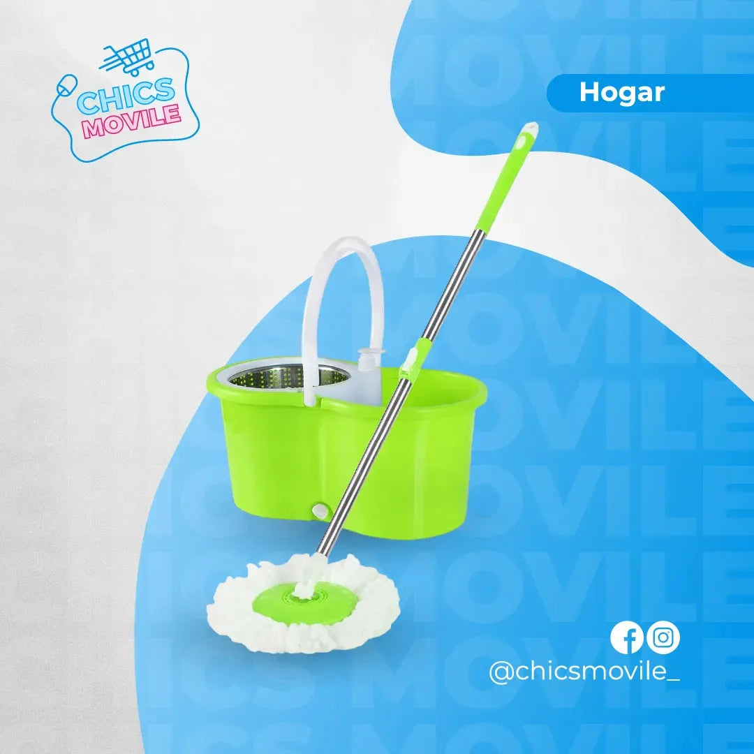 Trapeador Mágico Con Balde 360° - Chics Movile
