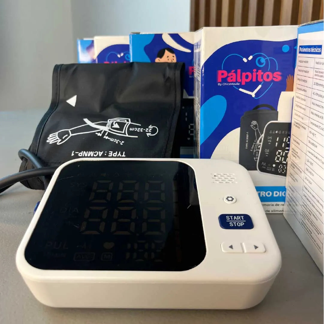 Tensiómetro Digital Con Altavoz + Oxímetro de Pulso - Chics Movile