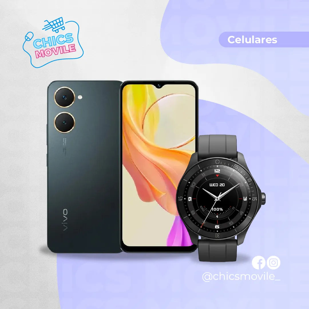 Celular VIVO Y03 128GB + Smartwach L-Watch 3 KALLEY - Chics Movile