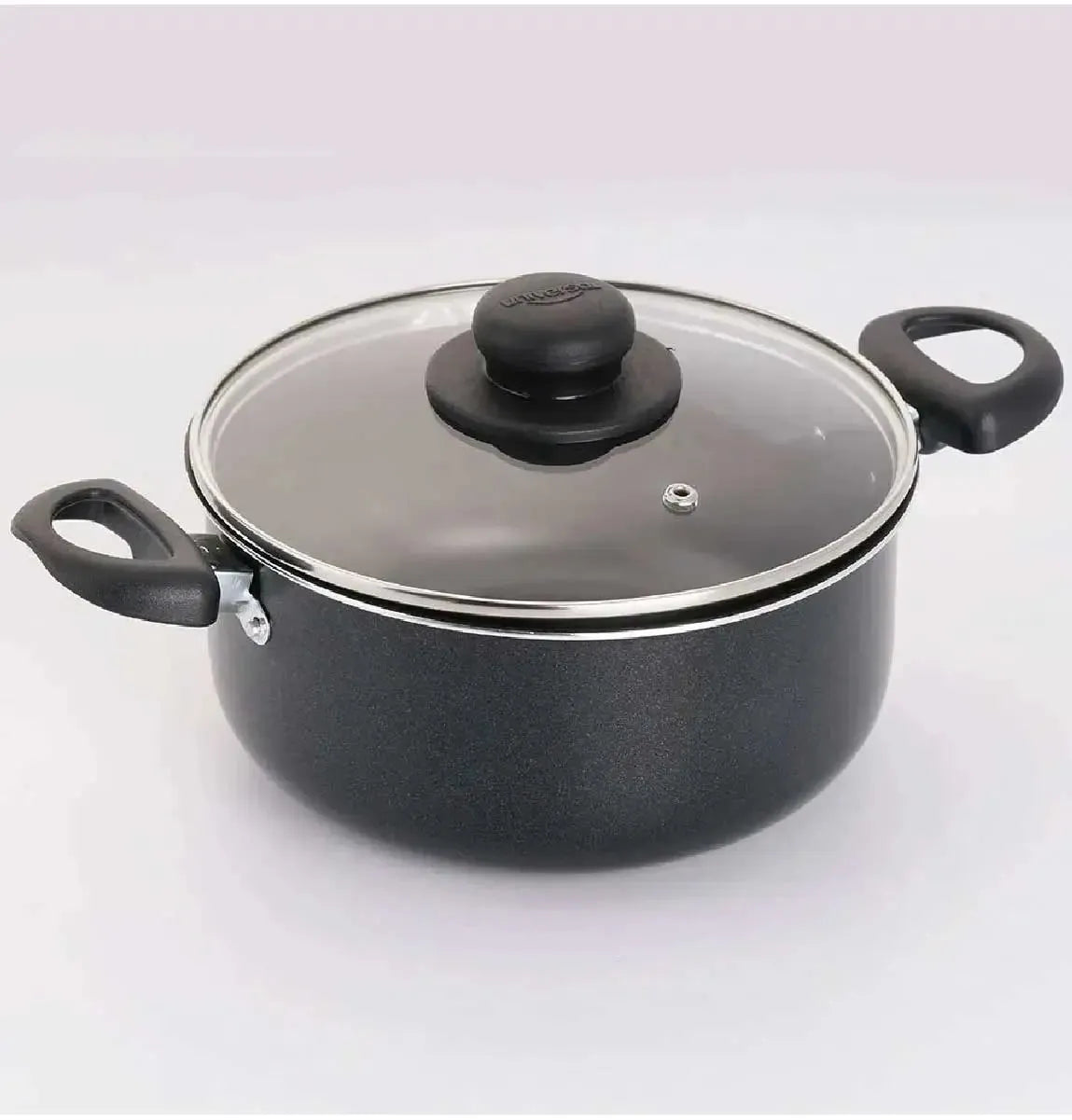 Juego De Ollas Universal 11 Piezas Antiadherente Color Negro 🍲🍚 - Chics Movile