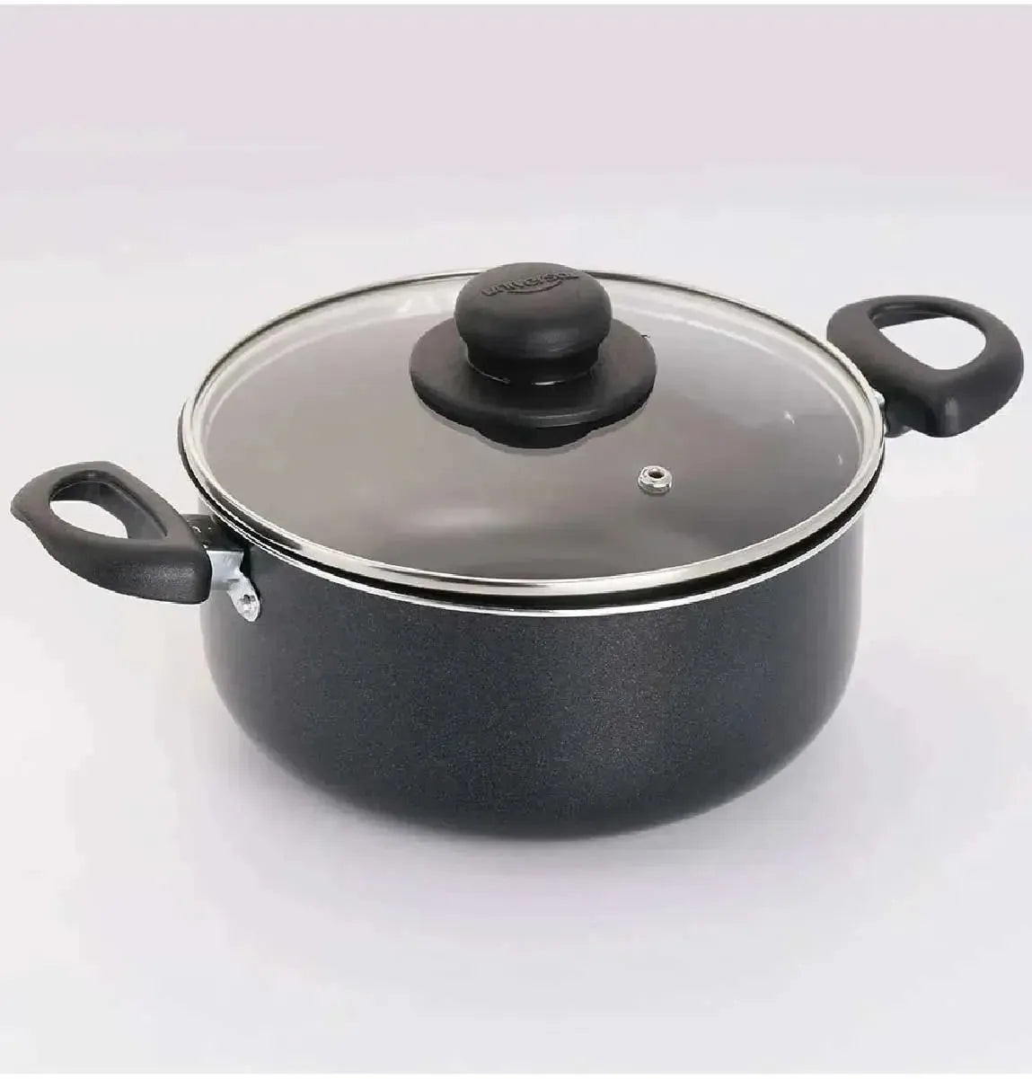 Juego De Ollas Universal 11 Piezas Antiadherente Color Negro 🍲🍚 - Chics Movile