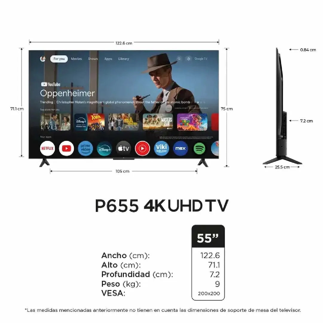 Combo TCL Smart TV 55" 4K + Barra de Sonido 110W