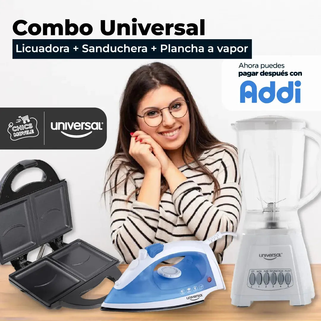 Combo UNIVERSAL Licuadora + Sanduchera + Plancha ✅🏚️ - Chics Movile