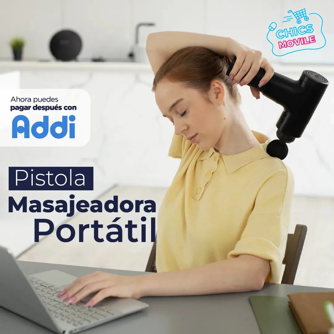 Massage Gun Masajeador Muscular Eléctrico Pistola Calor Frio Color Gun 💆🧘♂️ - Chics Movile
