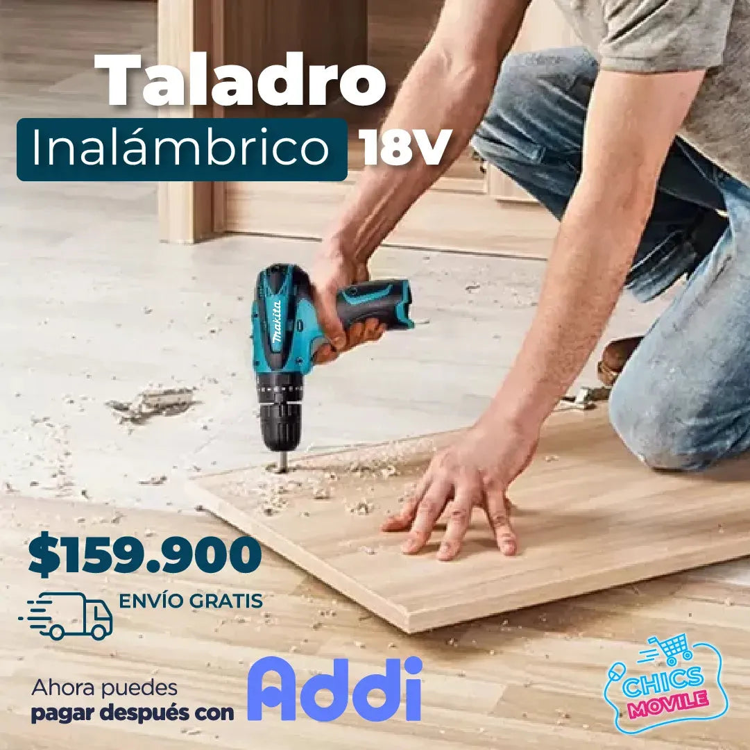 Taladro Inalámbrico Makita Doble Bateria 18v Con 25 Accesorios 👷 - Chics Movile