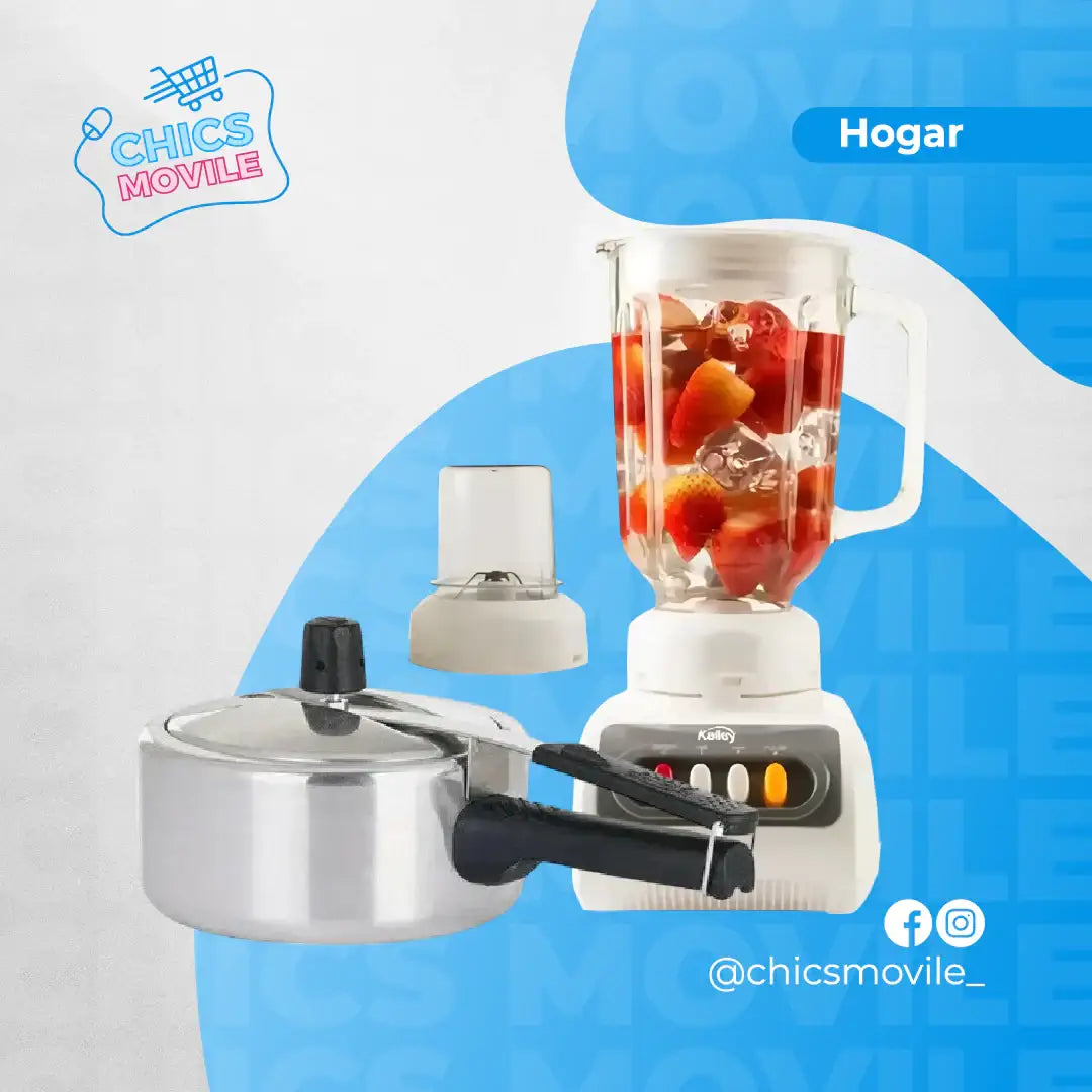 Combo Olla a Presión 2L Corona + Licuadora & Picatodo Kalley