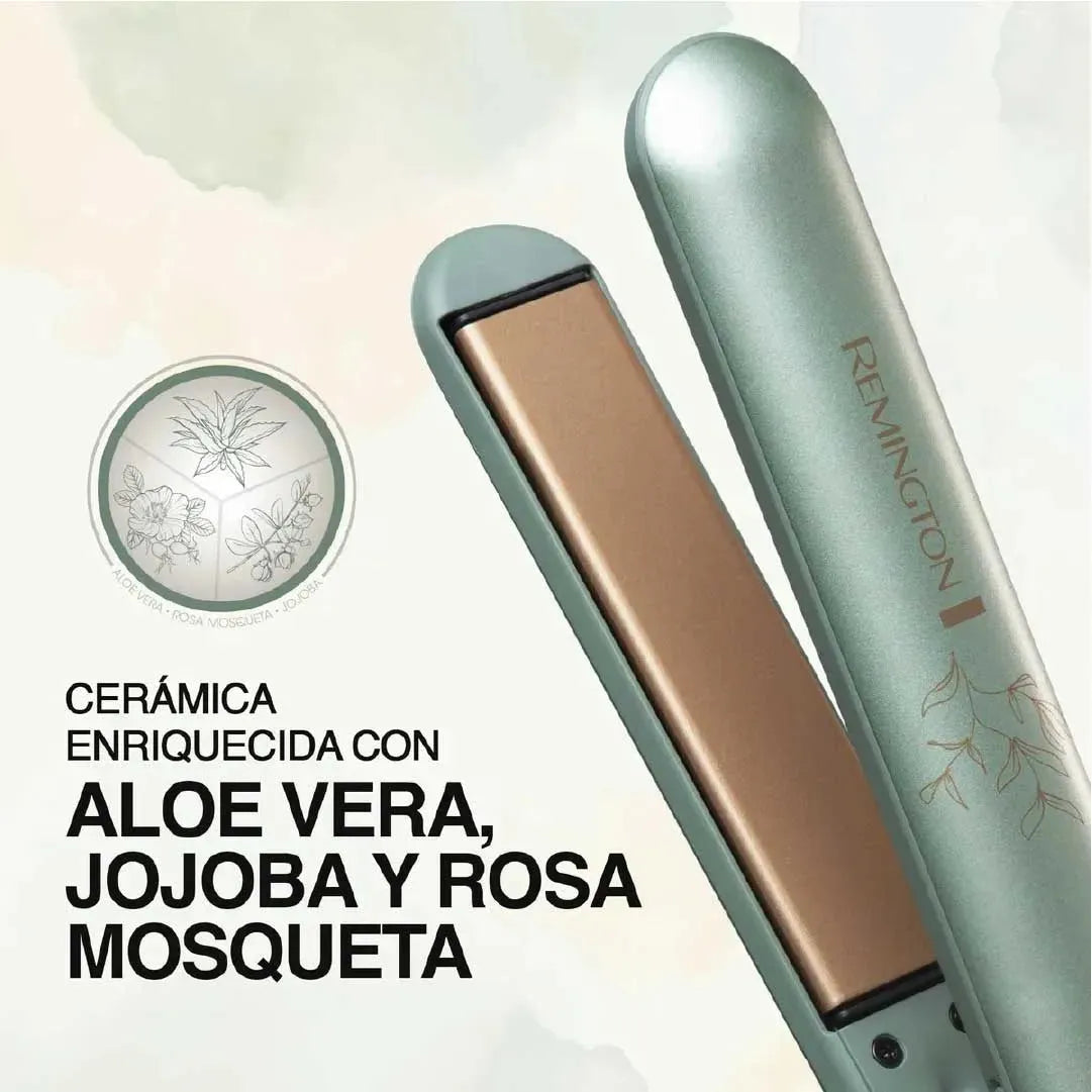 Plancha de Cabello Remington S32A-110F - Cerámica Botánica + Iones