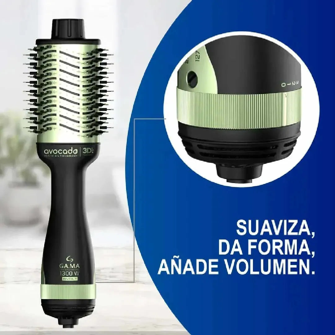 Cepillo Alisador Gama Avocado Power Verde