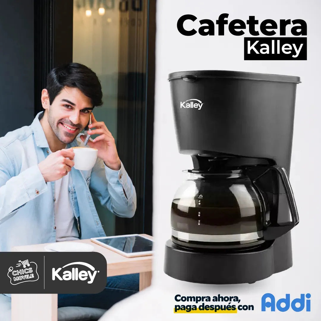 Cafetera KALLEY 4 Tazas Color Negro 110v ☕🧑🏻🍳 - Chics Movile