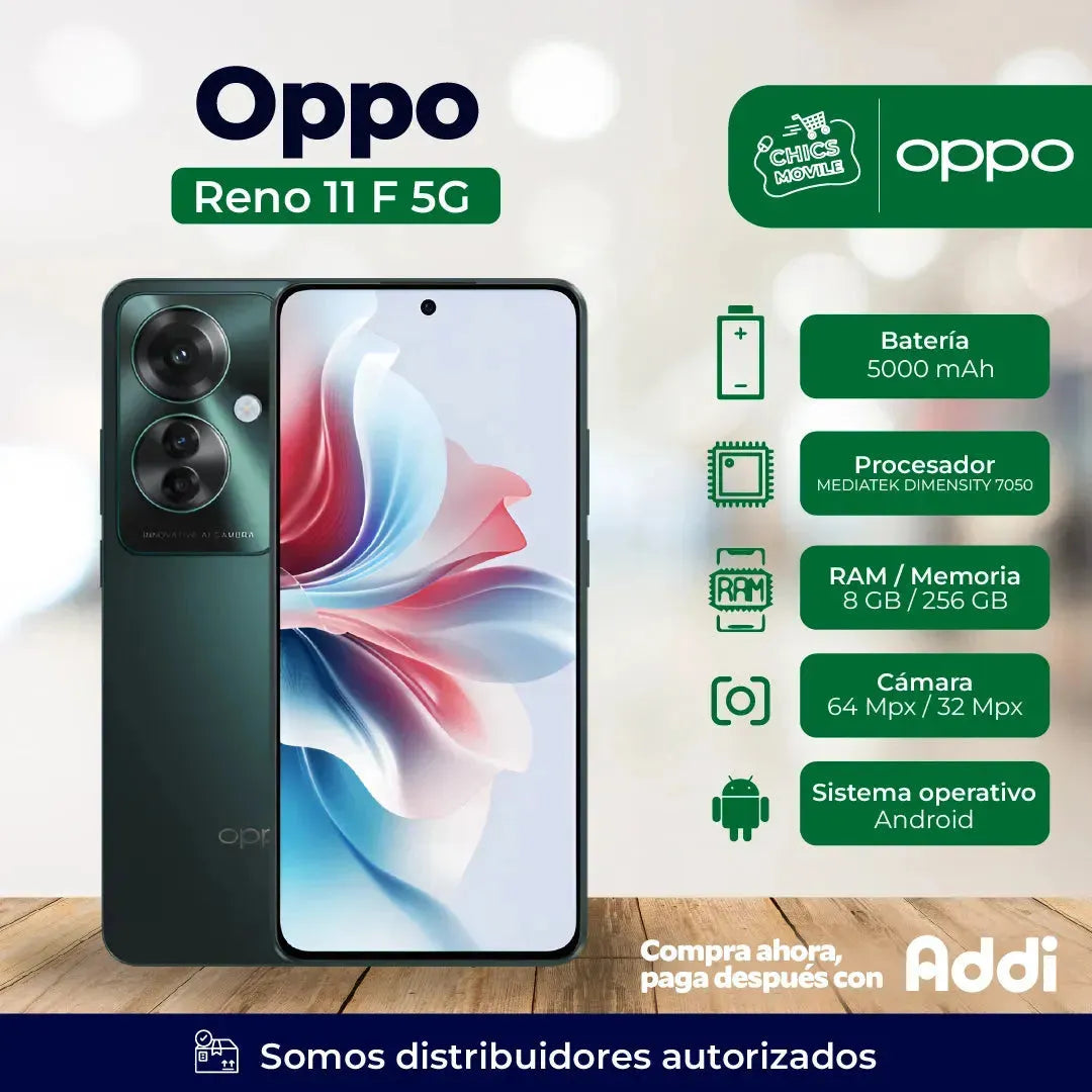 Celular OPPO Reno 11F 256GB 5G - Chics Movile