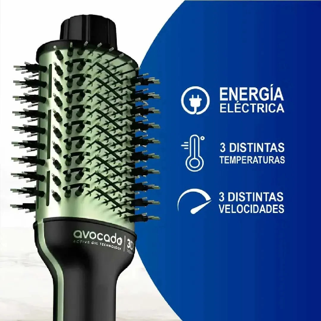 Cepillo Alisador Gama Avocado Power Verde