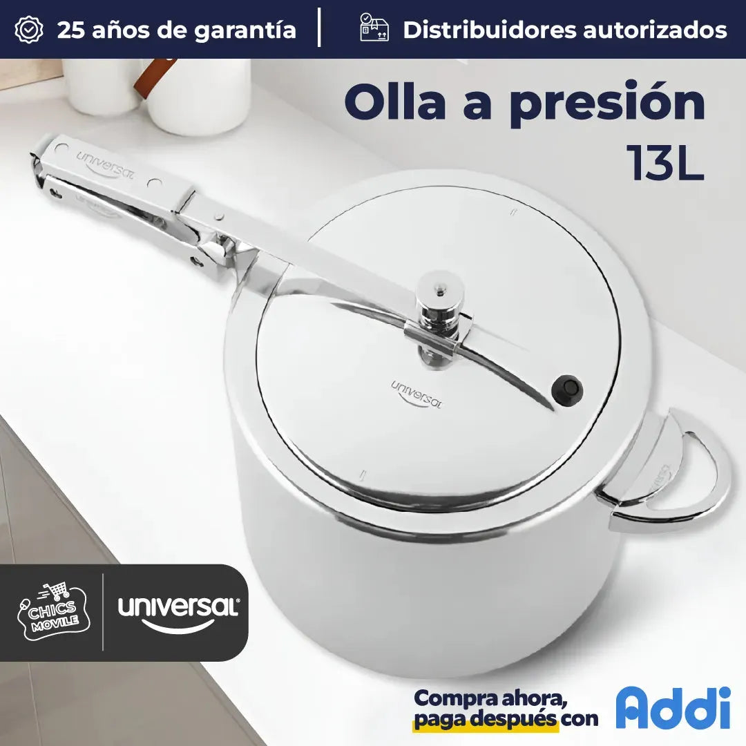 Olla a Presión UNIVERSAL 13 Litros 🍲🥩🍗 - Chics Movile