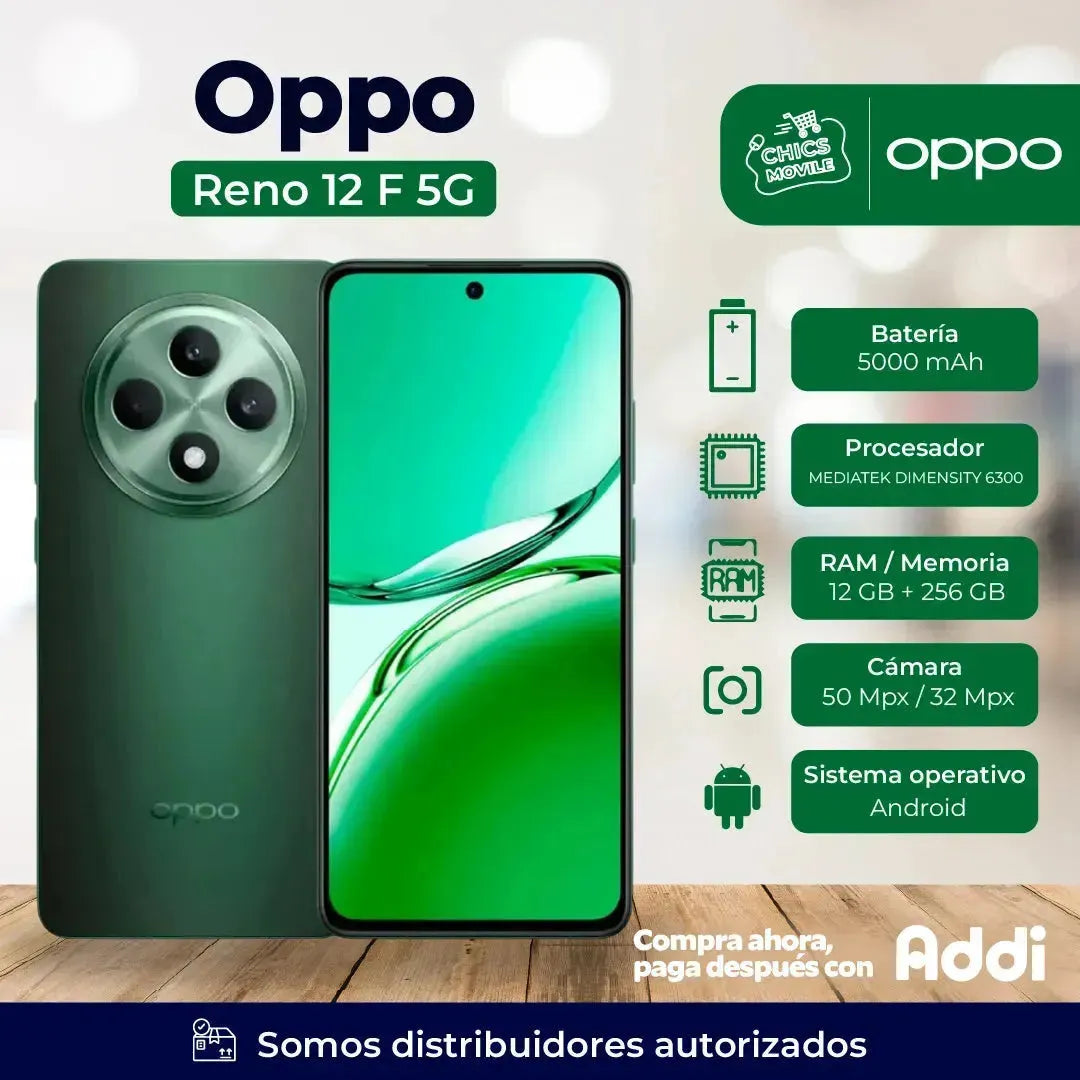Celular OPPO Reno 12F 256GB 5G - Chics Movile