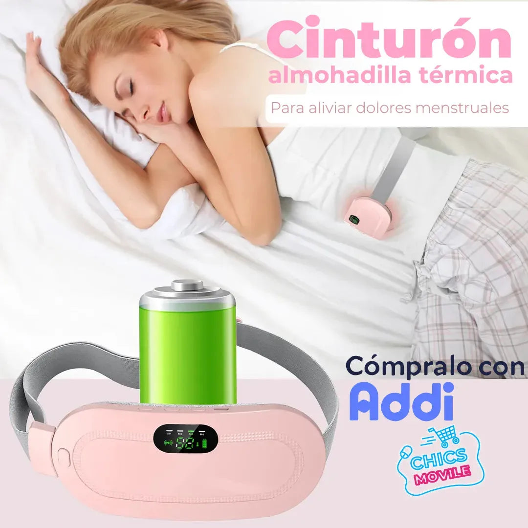 Cinturón Almohadilla Térmica Para Aliviar Cólicos 👩 - Chics Movile