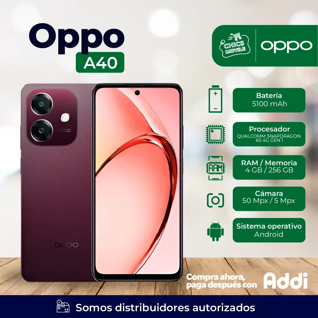 Celular OPPO A40 256GB - Chics Movile