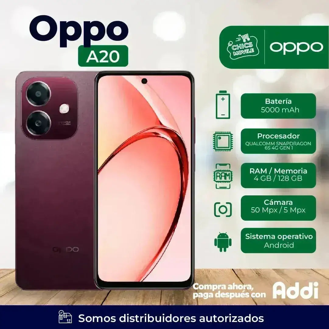 Celular OPPO A20 128GB - Chics Movile
