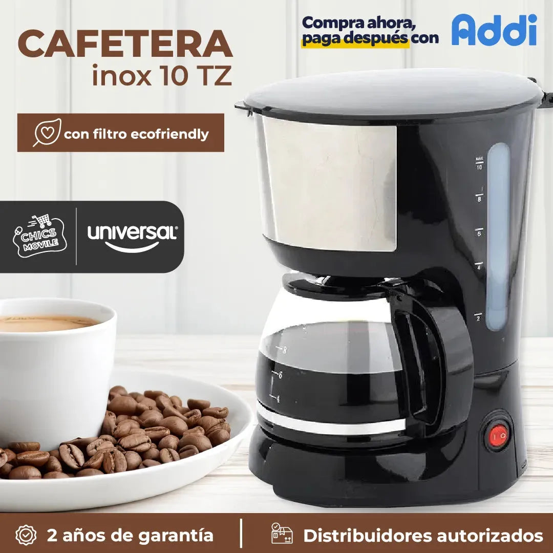Cafetera UNIVERSAL 10 tazas L66750 Negro ☕ - Chics Movile
