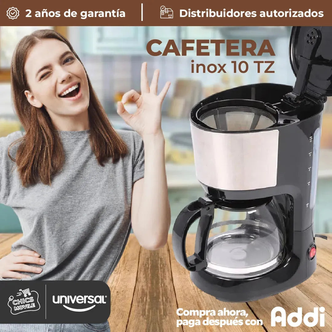 Cafetera UNIVERSAL 10 tazas L66750 Negro ☕ - Chics Movile
