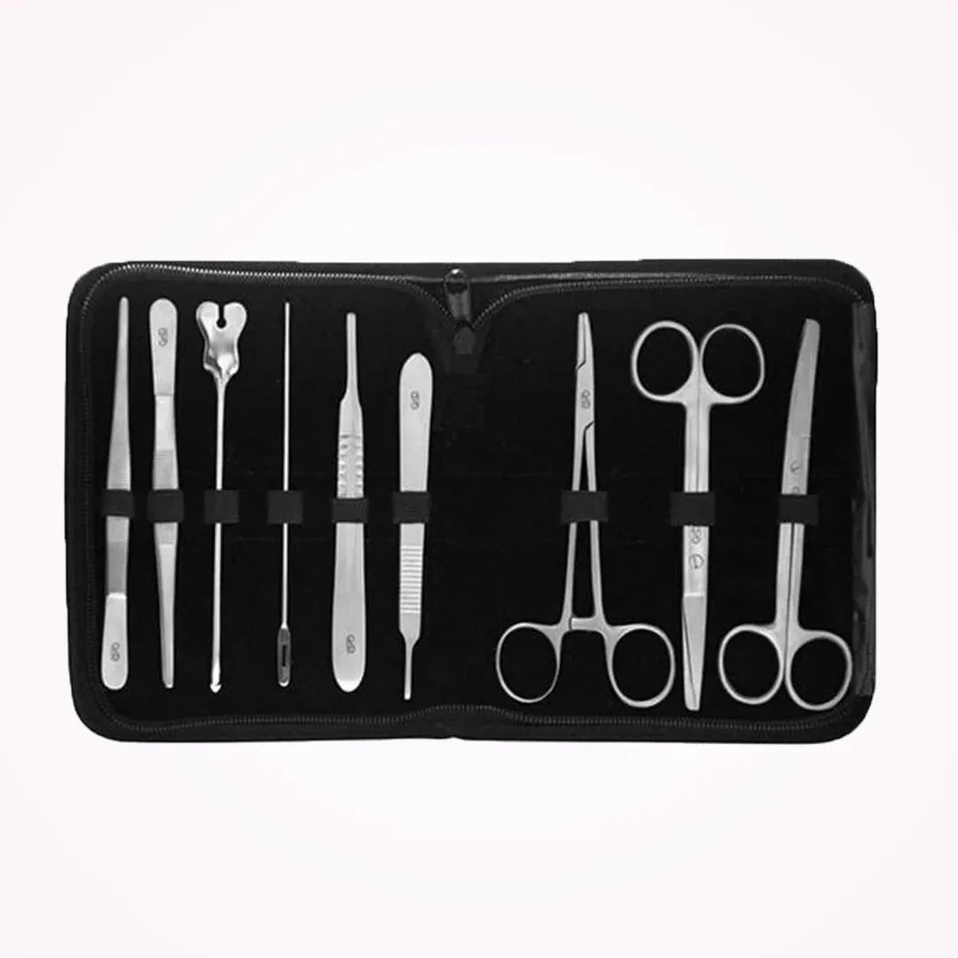 Kit de disección 9 piezas + pad de suturas - Chics Movile
