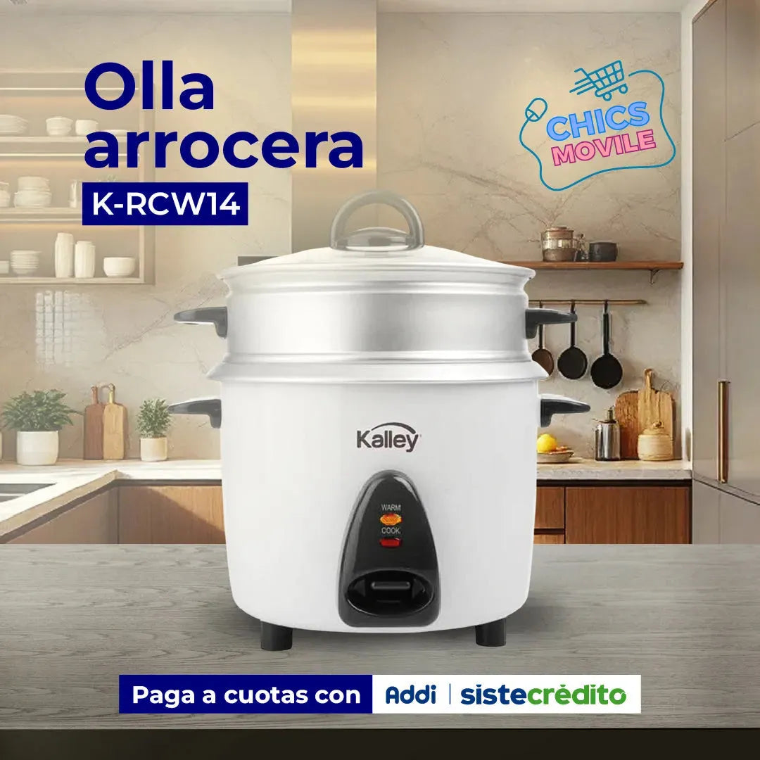 Olla Arrocera KALLEY 7 Tazas K-RCW14 Blanco - Chics Movile