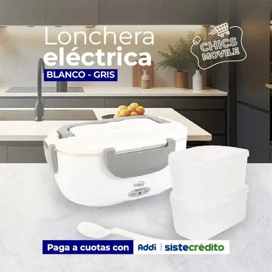 Lonchera Eléctrica KALLEY K-MLE60A2 Blanco-Gris - Chics Movile