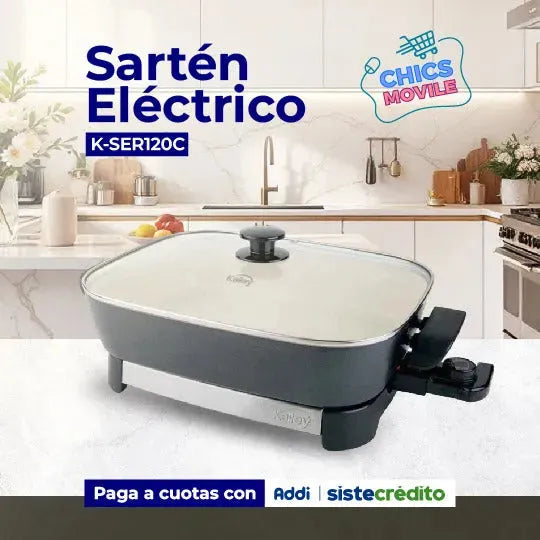 Sartén Eléctrico KALLEY K-SER120C Negro - Chics Movile