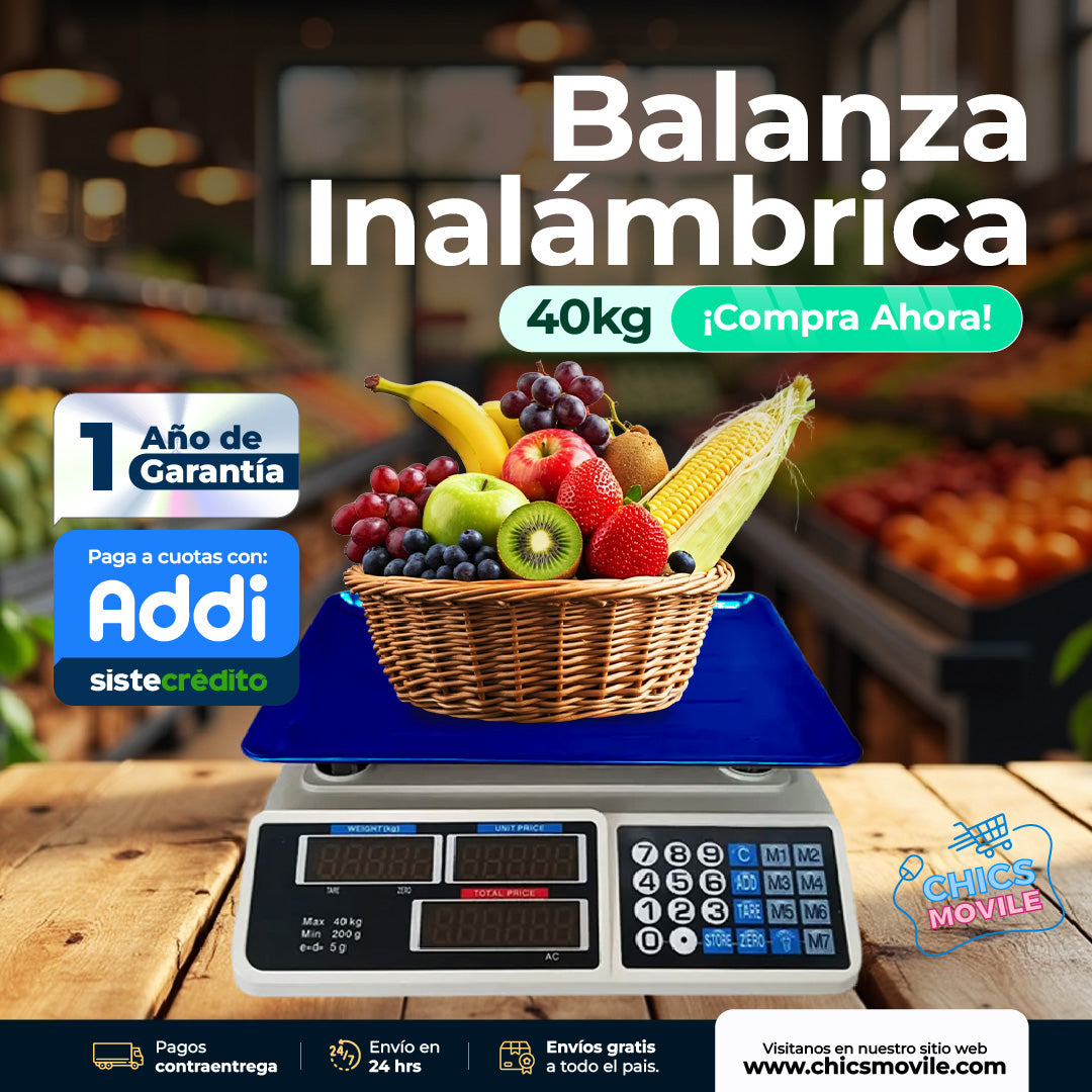 Balanza Liquidadora Electrónica 40kg Digital Gramo En Gramo ⚖️