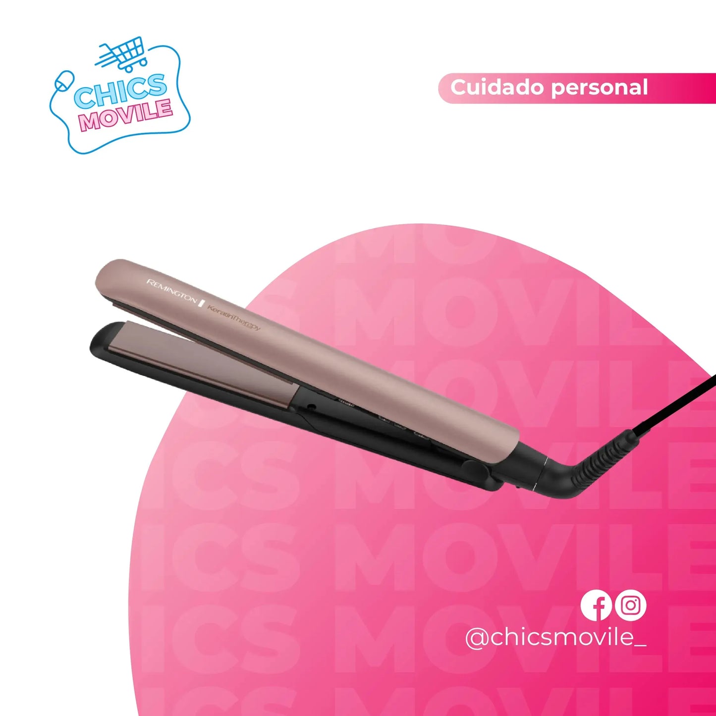 Plancha Alisadora Remington Keratin Therapy - Tecnología de Keratina y Argán