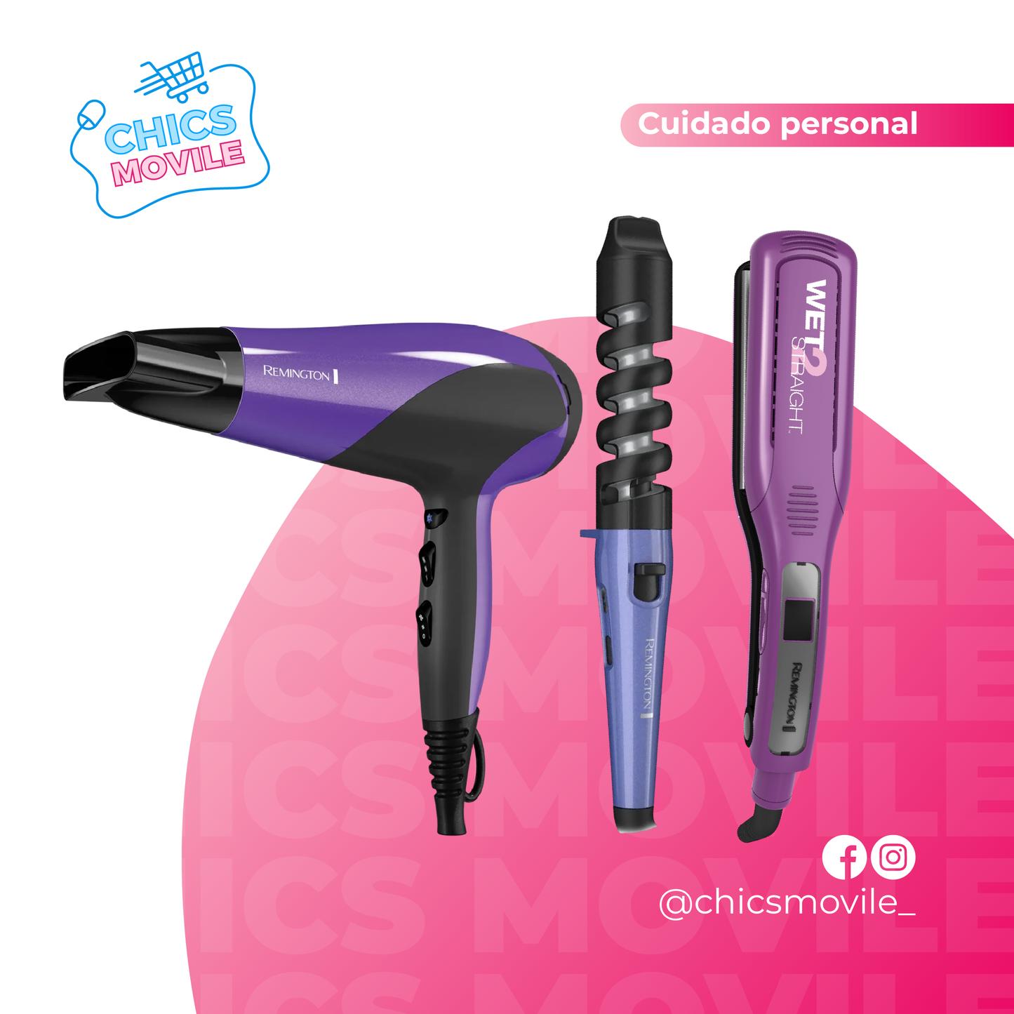 Combo Profesional Remington: Rizador + Plancha + Secador