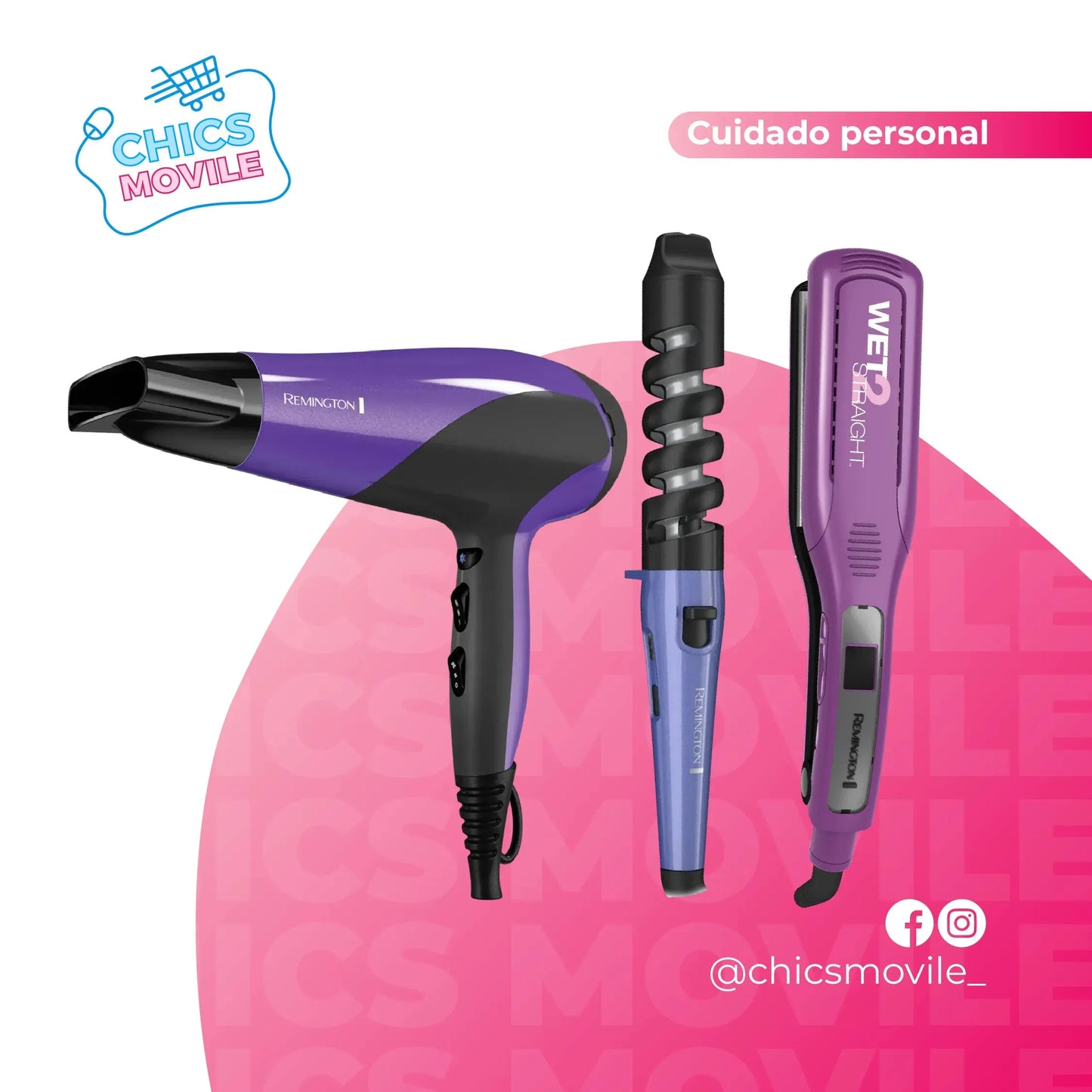 Combo Profesional Remington: Rizador + Plancha + Secador