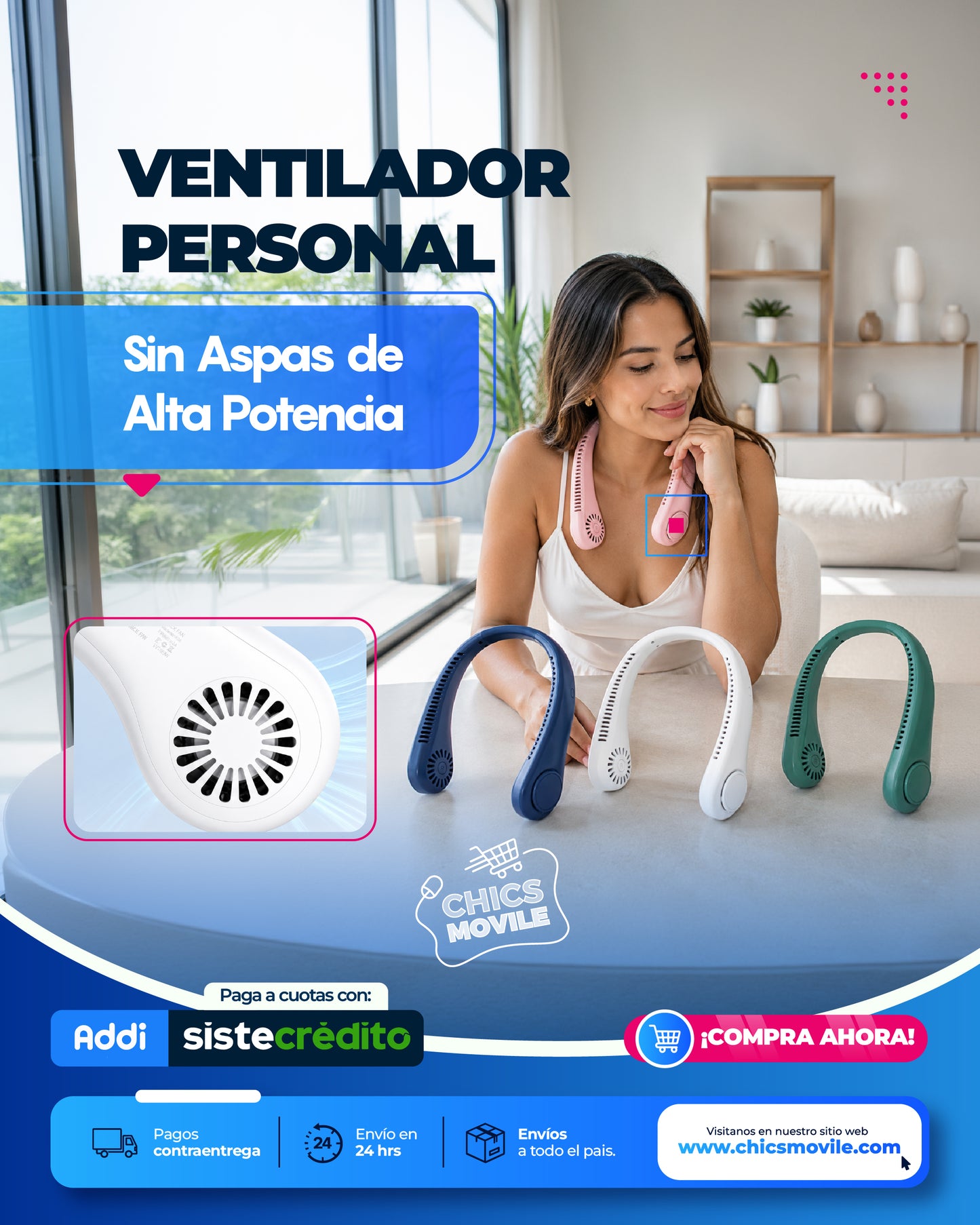 Ventilador de Cuello Portátil